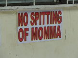 No spitting